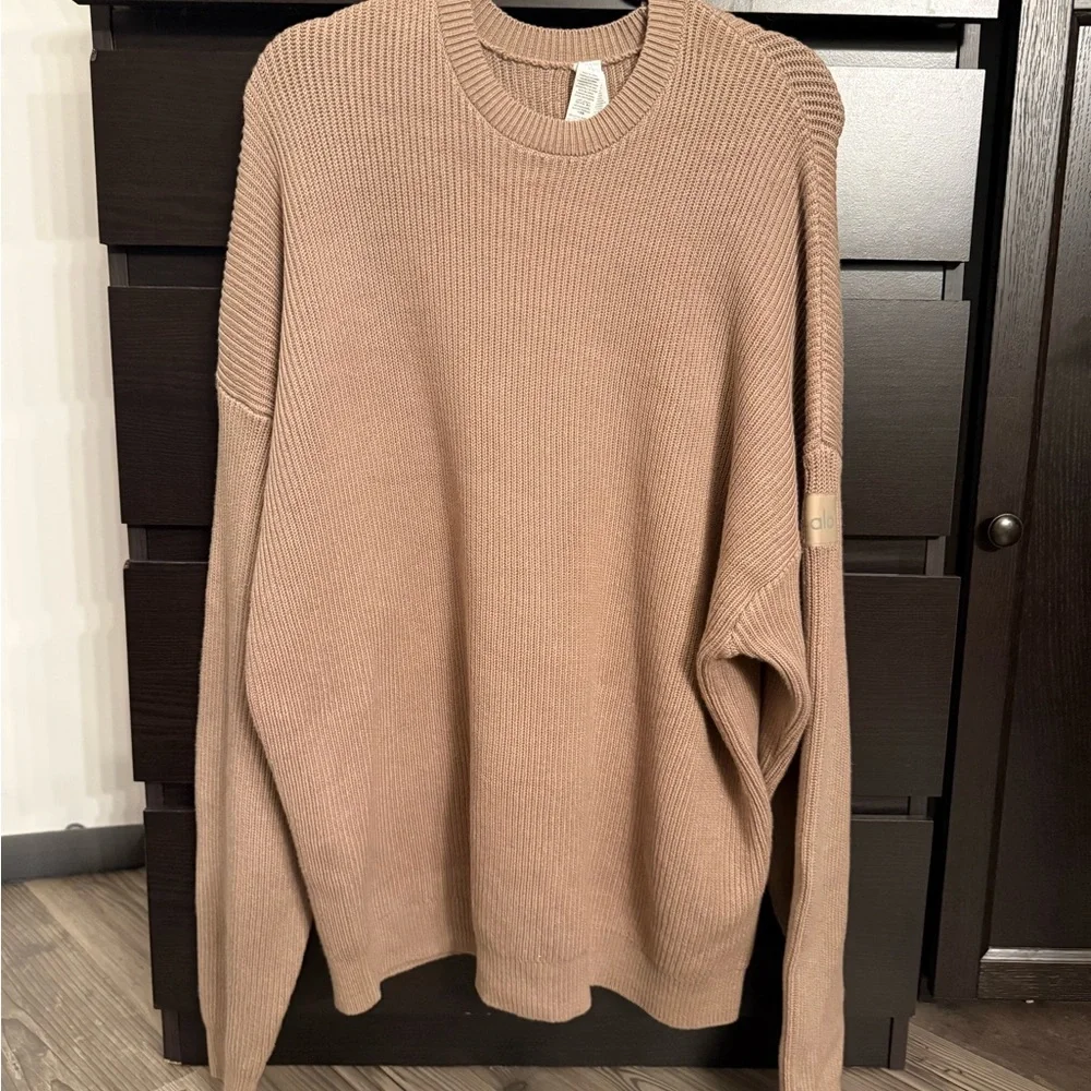 ALO Yoga Domain Rib Knit Crew Sweater - Picture 1 of 3